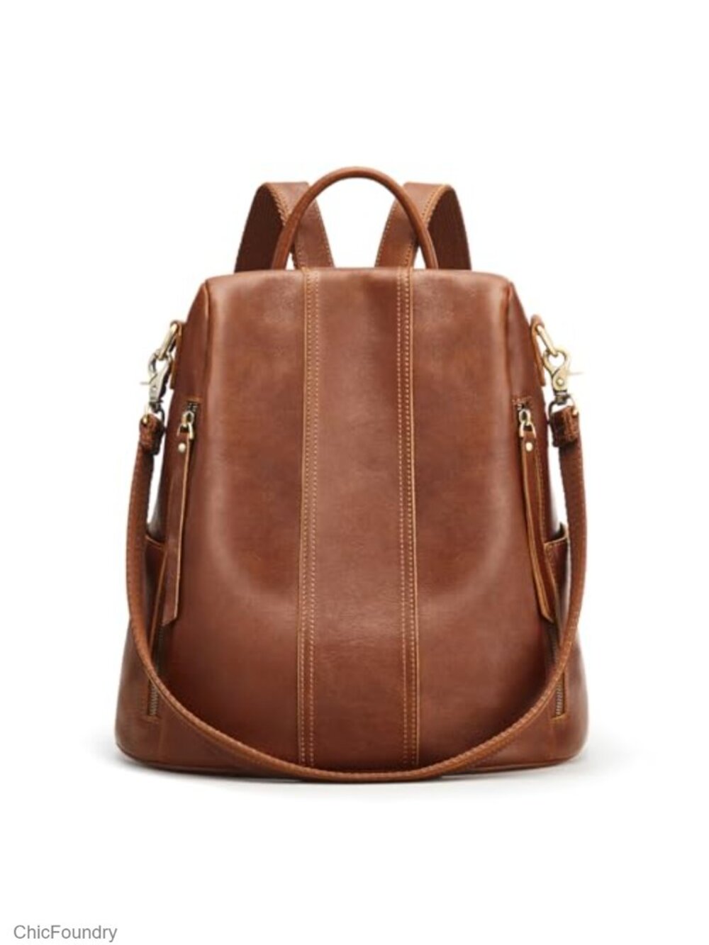 Genuine Leather Backpack Purse for Women Anti-Theft Travel Daypack Shoulder Bag